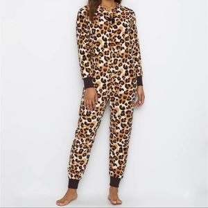 PJ COUTURE Leopard Fleece Onesie